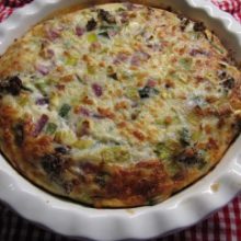 Broccoli and Leek Crustless Quiche