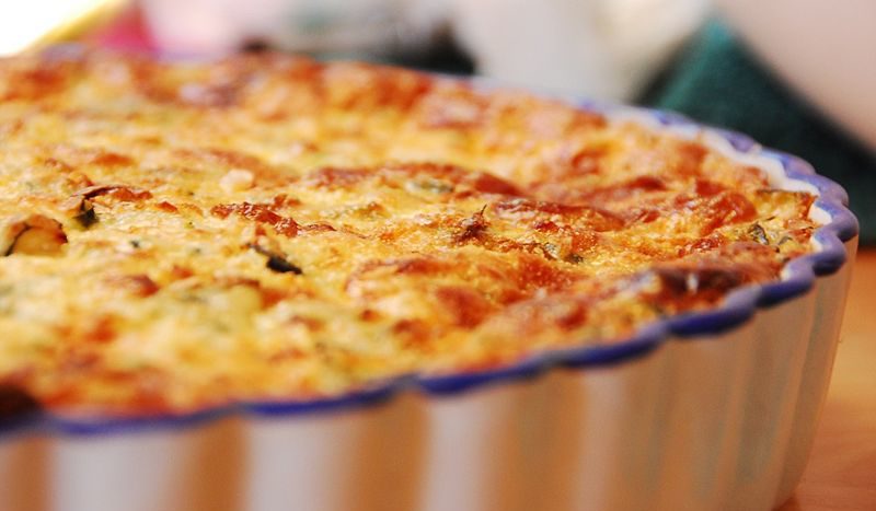 Broccoli and Leek Crustless Quiche