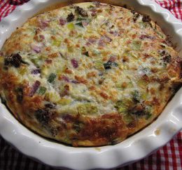 Broccoli and Leek Crustless Quiche